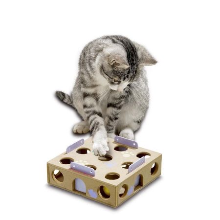 Karlie Cat activity box met ratelbal speeltje